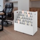 50-slot Blueprint Organizer  Roll File Storage Holder  Movable Roll File Cart
