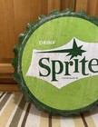 Sprite Sign Soda Pop Bottle Cap Metal Vintage Style Wall Decor