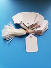 Blank White Merchandise Price Tags W  String Jewelry Retail Strung 10-100-1000