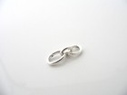 Tiffany   Co Sterling Silver Bracelet Necklace Link Oval Clasp 1 Inch Extender