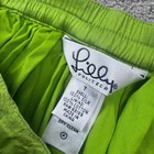 Lilly Pulitzer Youth Girls Size 7 Kids Lime Green 100  Silk Skirt Pink Flowers