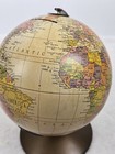 Vintage  World Globe Bank Desktop   Has Key To Plug