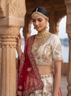 Gadhwal Silk Lehenga Choli Luxury Wedding Reception Couture Wear