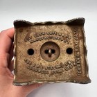 Antique 1897 J e Stevens Cast Iron Safe Bank Usa Heavy Metal Coin Money Box