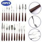 Stainless Steel Palette Knife Oil Painting Color Mixing Scraper 20pcs set