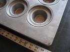 Ekco Glaco Commercial 15 Slot Crown Muffin Pan 20 Gauge Aluminized Steel 18x27 