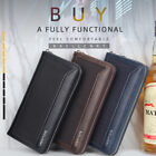Wallet For Men Business Leather Zipper Purse Credit Card Coin Holder Clutch Gift