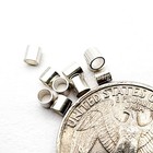 925 Real Sterling Silver Tube Crimp Beads    3x3mm 20pcs  Jewelry Findings