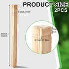 Croblissful 2 Pcs 3 5 X 48 Inch Poplar Newel Post For Poplar  Wood Color