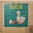 Vintage Fine Ceramic Mother Goose String Holder W  Box By Jsny Crafts Taiwan