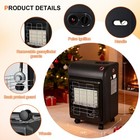 Indoor Safe Propane Heaters  18000 Btu Fit 20 Lb Tank Portable Propane Heater