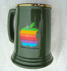 Vintage 1980s 90s Apple Computer Day Six Flags Over Texas Mug Made In Usa Green