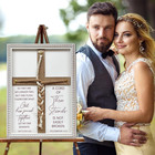 A Cord Of Three Strands Wedding Ceremony Sign 16  22 In     Unity Rope Cross Braid