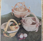 Vintage 1982 Patch Press Bunny Basket   Friend  356b New Uncut Pattern Craft Kit