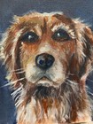 Custom Pet Portrait 6x8     Hand Painted Acrylic On Canvas From Photo Dog Cat