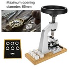 Bench Watch Case Opener Wristwatch Tool Back Opener With 6 Dies Steel aluminium