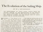 Sailing Ship Evolution Vtg Print Article photo Engravings clipper Schooner Yacht