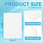 7x5x0 02  Chipboard Sheets 40pcs 15pt Thick Book Board Binders Board  White