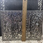 Antique Ornate Embossed Silver Metal Biscuit Tin  Nouveau Box Mde In W Germany