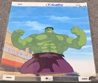 Marvel Production Animation Cel Of The Hulk On Hand Painted Background With Coa