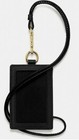 Coach Gold   Black  Crossgrain Id Lanyard Badge Holder Card Case F57311 Nwt  68 
