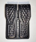 A e  Nelson Sig P220 Double Magazine Pouch Black Leather Basketweave Usa