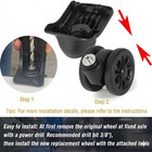 Zoofen Luggage Wheels Replacement 4 Pcs Suitcase Wheels Repair Suitcase Bag