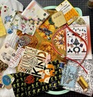 Mystery Craft Lot-30yr Hoard  Ephemera Beads Mixed Media Kits Junk Journal Sew