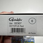 40 Packs Of Gamakatsu Octopus Size 6 Red Hooks 400 Total Hooks 02307 10 Per Pack