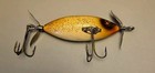Vintage Original Wooden Heddon Sos 170 Glass Eye L-rig Silver Scale Color