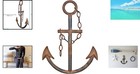 Hand-finished 16  Cast Iron Anchor Art - Nautical Rustic Touch For Any Room