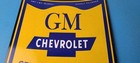 Vintage Chevrolet Sign - General Motors Oil Can Gas Pump Porcelain Sign