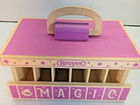 Breyer Horses - Unicorn Magic Wood Carry Stable Pink Carrier Holds 6 Horses