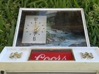 Vintage 1970s Coors Lighted Shadow Box Beer Sign Clock Countertop Display Works