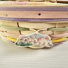 Longaberger 2001 Large   Small Whitewashed Easter Baskets Combo W  Tie On Bunny