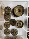 Amazing Collection Vintage Antique Sewing Buttons Brass Gold Color