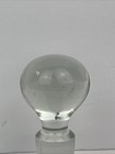 Vintage Clear Glass Crystal Ball Bottle Stopper   Decanter Topper