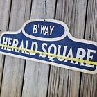 Herald Square B way New York City Antique Street Subway Sign Broadway 6th 34th