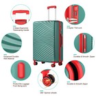 3 Pieces Luggage Set Spinner Lightweight Hardside Travel Suitcase With Tsa Lock