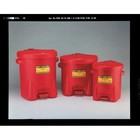 Eagle Mfg 933fl Oily Waste Can  6 Gal  Red  Polyethylene  16 In Height  Foot
