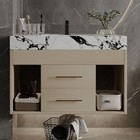 29 9  Modern Floating Bathroom Vanity W  Sintered Stone Top   Ceramic Sink