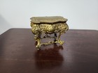 Vintage Jewelry Trinket Box - Green Lined - Beautiful 