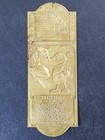 Vintage 10  Disney Brass Plaque Tribute To Walt Disney   Disneyland 1955