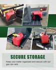 Elitewill Trailer Fuel Gas Can Rack Holder With Lock 5 Gallon Liquid Black 