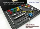 24x Motorcycles Heads Valve Seat Cutter Set Carbide Tipped Guide Stem Reamers Hs