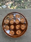 Vintage Amber Glass Domed Flower Frog 12 Holes