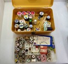Vintage-antique Wilson Wil Hold Stackable Sewing Box Thread Wood Spools   More