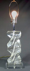 Vintage Retro 60 s Lucite Table Lamp Stacked Helix Mid Century Modern