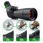 25-75 X 60 Spotting Scope With Tripod Phone Adapter Monocular Telescope Spott   