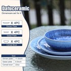 12 Pieces Stoneware Dinnerware Set  Modern Reactive Glaze Dish Set For 4  Premiu